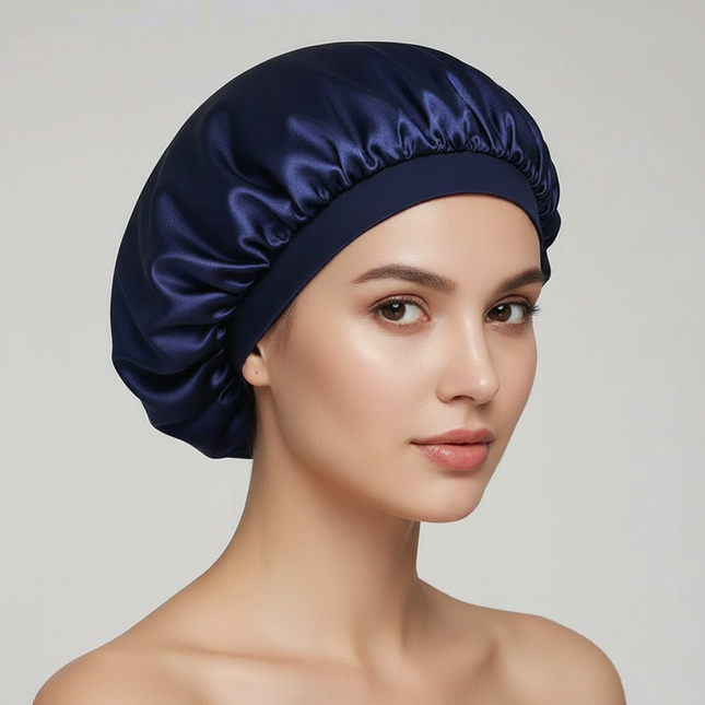New Satin Hair Caps for Sleeping Women Bath Double Layer Headwear Cover Hat Curly Hair Styling Accessories Hair Cap for Sleeping