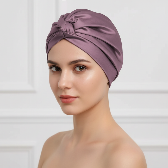100% Mulberry Silk Bonnet Silk Sleeping Cap Double-Sided Real Silk For Hair Skin  Turban