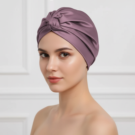 100% Mulberry Silk Bonnet Silk Sleeping Cap Double-Sided Real Silk For Hair Skin  Turban