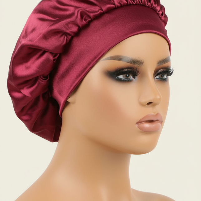 Unisex Head Wrap Elastic Band Bonnet sleep cap Extra Large Satin Silky Bonnet Sleep with Premium Elastic Band