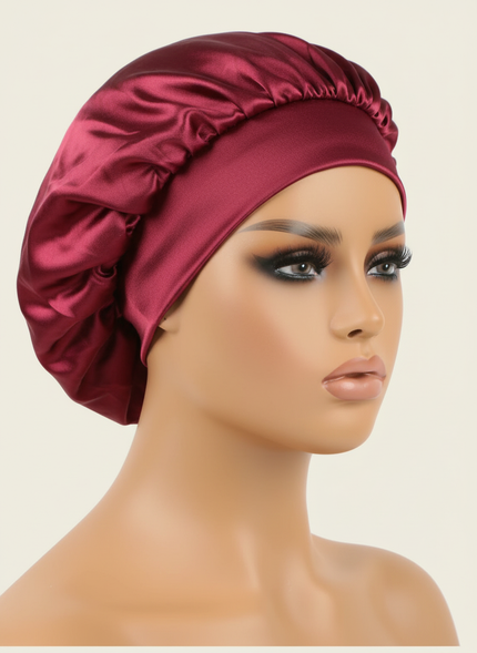 Unisex Head Wrap Elastic Band Bonnet sleep cap Extra Large Satin Silky Bonnet Sleep with Premium Elastic Band