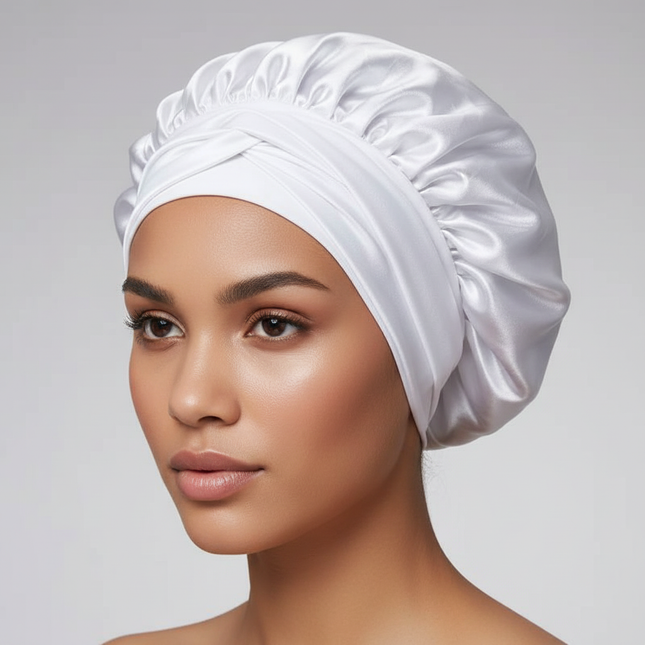Satin Sleeping Cap Milk Silk Night Sleeping Bonnet Shredded Milk Caps Head Tie Band Bonnet Edge Wrap Protect Curly Braid Hair