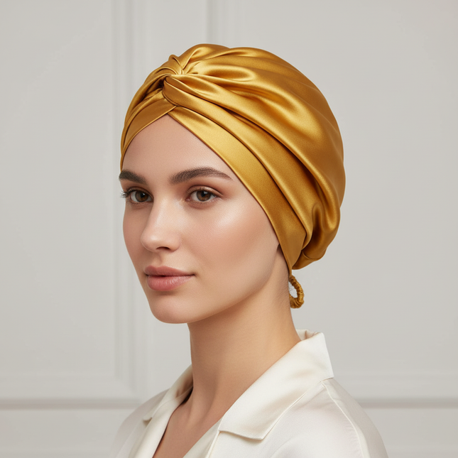 Women Satin Solid Sleeping Hat Night Sleep Cap for Women Shower Caps Waterproof Solid Sleeping Hair Bonnets Adjustable Cap
