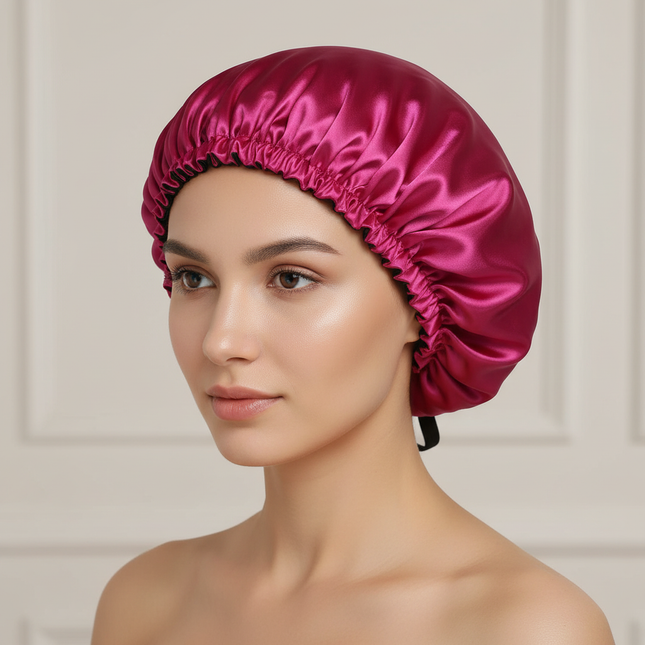 Reversible Satin Sleep Sleeping Cap for Women Men Headscarf Elastic Hair Care Bonnet Cancer Chemo Caps Adjustable Headwear Hats