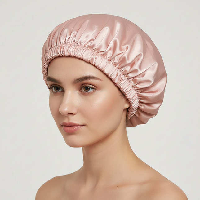 Women's Fashion Bonnet Soft Double Layer Button Adjustable Hair Hat for Daily Home Comfortable Sleep Hat Shower Caps