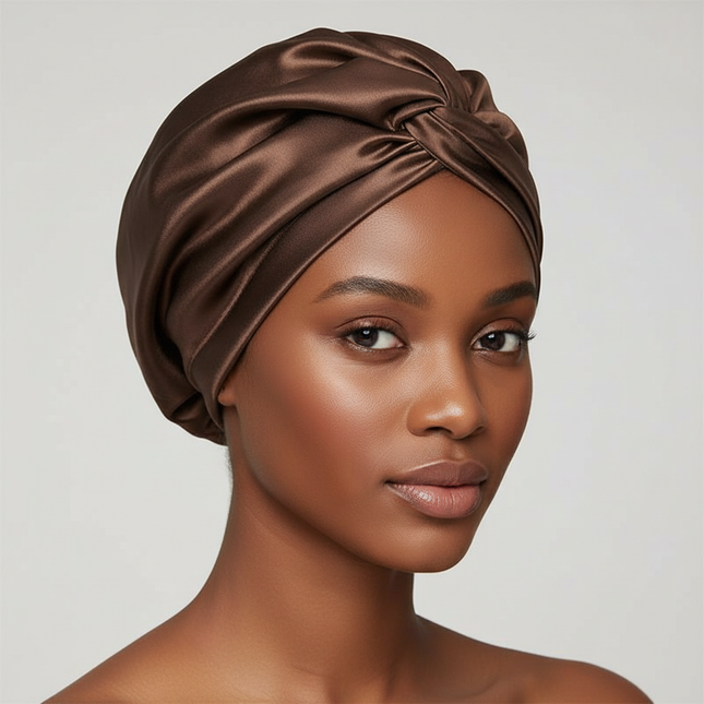 Women Satin Solid Sleeping Hat Double Layered Night Sleep Cap For Women Shower Caps Waterproof Sleeping Hair Bonnets Cap