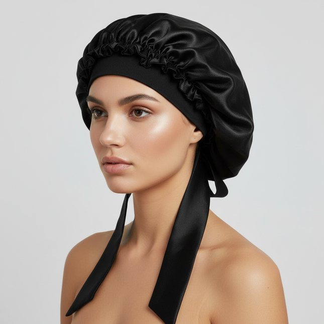 Women Satin Solid Sleeping Hat Night Sleep Cap Hair Care Bonnet Nightcap For Women Men Unisex Cap Bonnet De Nuit Shower Turban
