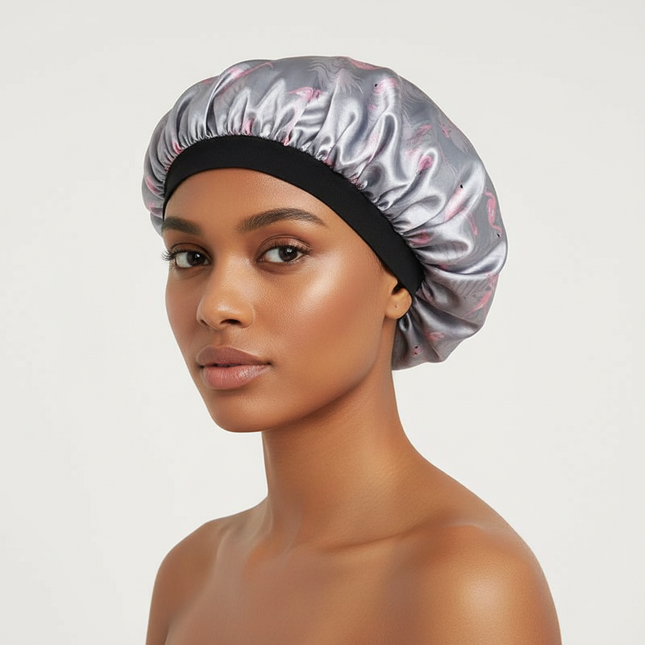New Satin Hair Caps for Sleeping Women Bath Double Layer Headwear Cover Hat Curly Hair Styling Accessories Hair Cap for Sleeping