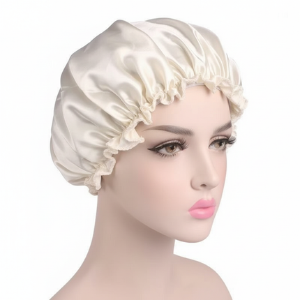New Satin Hair Caps for Sleeping Women Bath Double Layer Headwear Cover Hat Curly Hair Styling Accessories Hair Cap for Sleeping