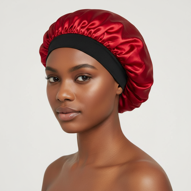 3pcs/set, Durag & Bonnet & Dome Hats, Solid Color Elastic Satin Bonnet Night Cap, Lightweight Pirate Hats