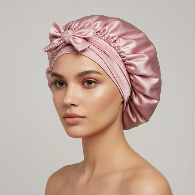 Sleep Hat Women Satin Night Cap Adjustable Shower Hairdressing Hat High Elasticity Shower Female Nursing Styling Accessories