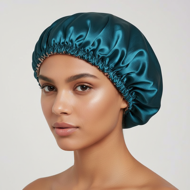 Satin Hair Cap Sleeping Shower Cap Invisible Flat Imitation Silk Round Haircare Headwear Ceremony Adjusting Button Night Hat