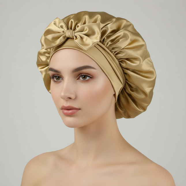 Satin Bonnet Silk Bonnet Adjustable Bonne For Sleeping Hair Bonnet With Tie Band Bonnets For Women Men
