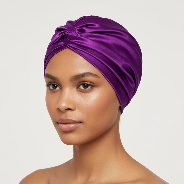Women Satin Solid Sleeping Hat Double Layered Night Sleep Cap For Women Shower Caps Waterproof Sleeping Hair Bonnets Cap