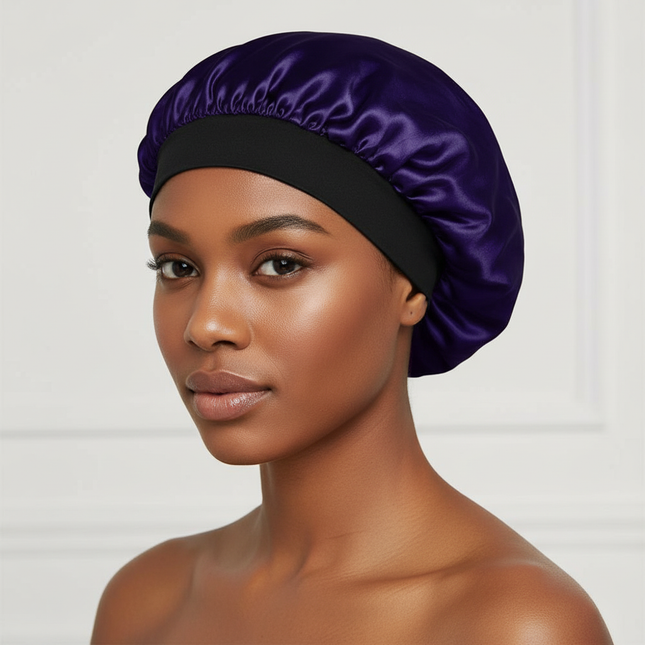 3pcs/set, Durag & Bonnet & Dome Hats, Solid Color Elastic Satin Bonnet Night Cap, Lightweight Pirate Hats