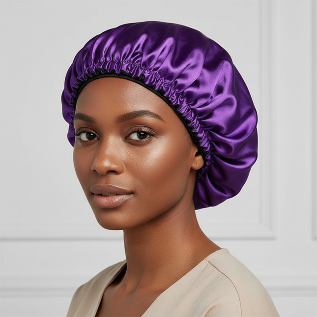 Adjustable Women Satin Sleeping Hat Ladies Fashion Elastic Hair Cap Breathable Nightcap Hair Bonnet Hat Bathroom Shower Cap
