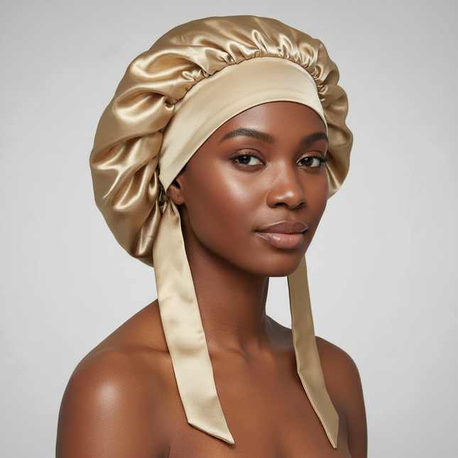 Women Satin Solid Sleeping Hat Night Sleep Cap for Women Shower Caps Waterproof Solid Sleeping Hair Bonnets Adjustable Cap