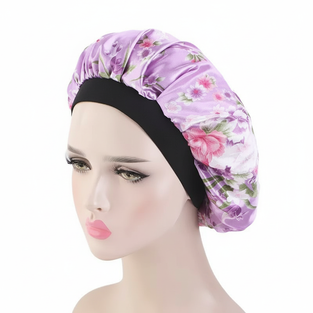 New Satin Hair Caps for Sleeping Women Bath Double Layer Headwear Cover Hat Curly Hair Styling Accessories Hair Cap for Sleeping