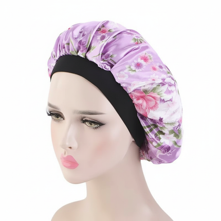 New Satin Hair Caps for Sleeping Women Bath Double Layer Headwear Cover Hat Curly Hair Styling Accessories Hair Cap for Sleeping
