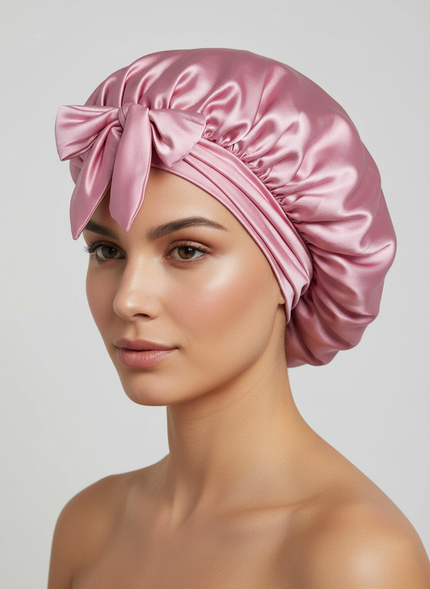 New Silk Bonnet For Sleeping Women Satin Bonnet Hair Bonnet Night Sleep Cap Scarf Wrap For Curly Hair With Tie Band For CurlyHat