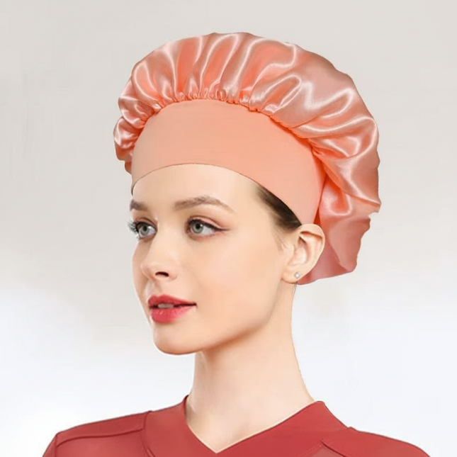 Newly Satin Night Hair Cap Women's Solid Sleeping Hat Sleep Care Bonnet Nightcap For Women Unisex Cap
