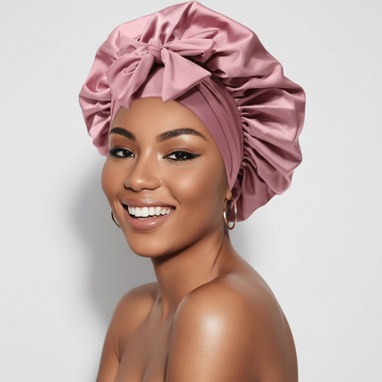 Double Layer Satin Hair Cap for Sleeping Bonnets for Women Round Haircare Women Headwear Night Hat Reversible Head Cover