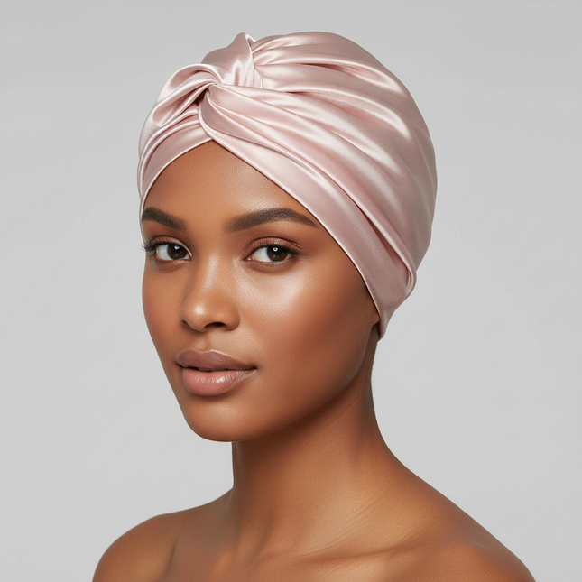 Satin Bonnet Hat Double Layer Hair Wrap Women Adjustable Knotted Hat Care Turban Satin Sleep Hat for Curly Straight Hair 2025