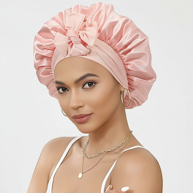 Double Layer Satin Hair Cap for Sleeping Bonnets for Women Round Haircare Women Headwear Night Hat Reversible Head Cover