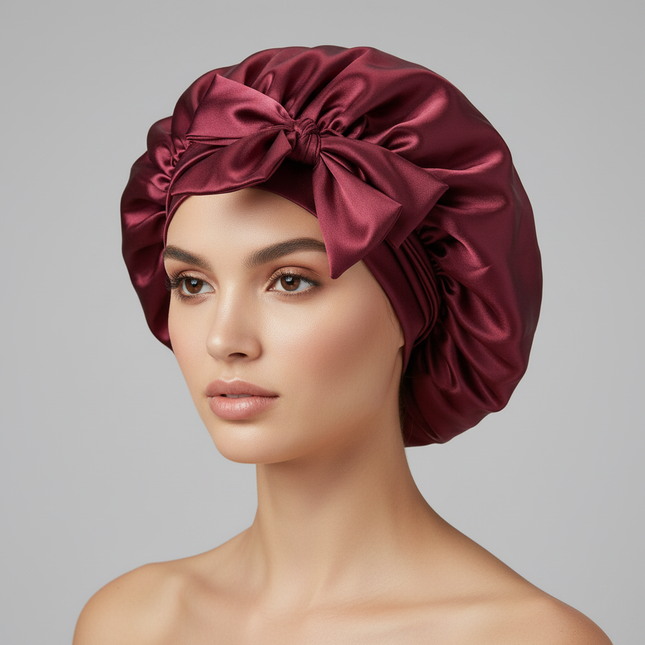 Satin Bonnet Silk Bonnet Adjustable Bonne For Sleeping Hair Bonnet With Tie Band Bonnets For Women Men