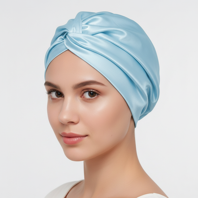 100% Mulberry Silk Bonnet Silk Sleeping Cap Double-Sided Real Silk For Hair Skin  Turban