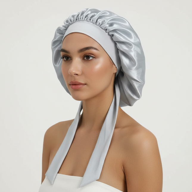 Women Satin Solid Sleeping Hat Night Sleep Cap Hair Care Bonnet Nightcap For Women Men Unisex Cap Bonnet De Nuit Shower Turban