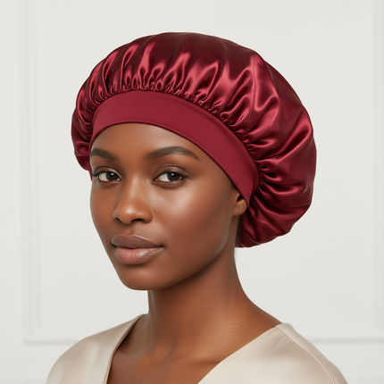 Large Satin Bonnet,Silk Bonnet Hair Wrap for Sleeping, Sleep Cap With Elastic Soft Band, Big Bonnets for Women Hair Care