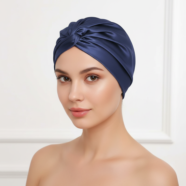 100% Mulberry Silk Bonnet Silk Sleeping Cap Double-Sided Real Silk For Hair Skin  Turban