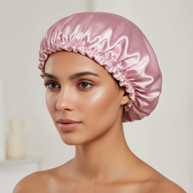 Adjustable Reversible Satin Cap Children Sleeping Hair Baby Bonnets Night Sleep Hat Toddler Shower Caps Breathable Kids Hair