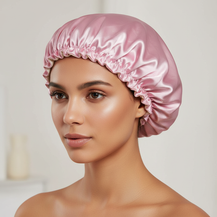 Adjustable Reversible Satin Cap Children Sleeping Hair Baby Bonnets Night Sleep Hat Toddler Shower Caps Breathable Kids Hair