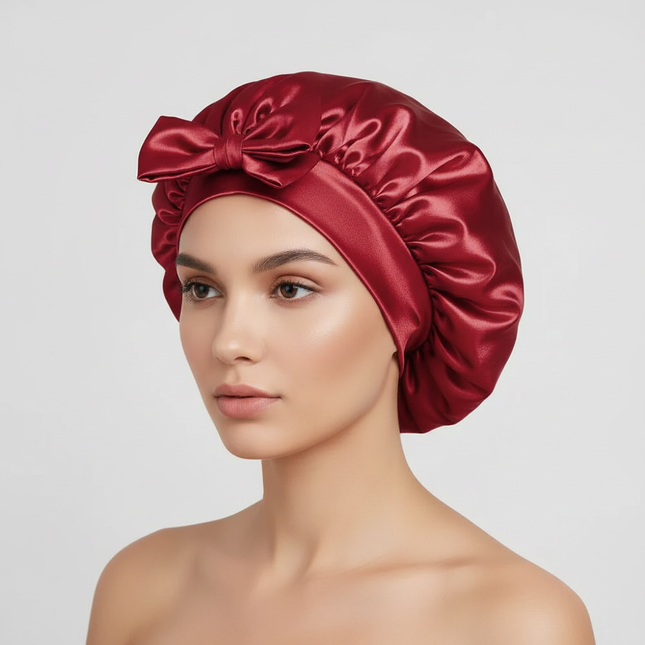 Satin Bonnet Silk Bonnet Adjustable Bonne For Sleeping Hair Bonnet With Tie Band Bonnets For Women Men