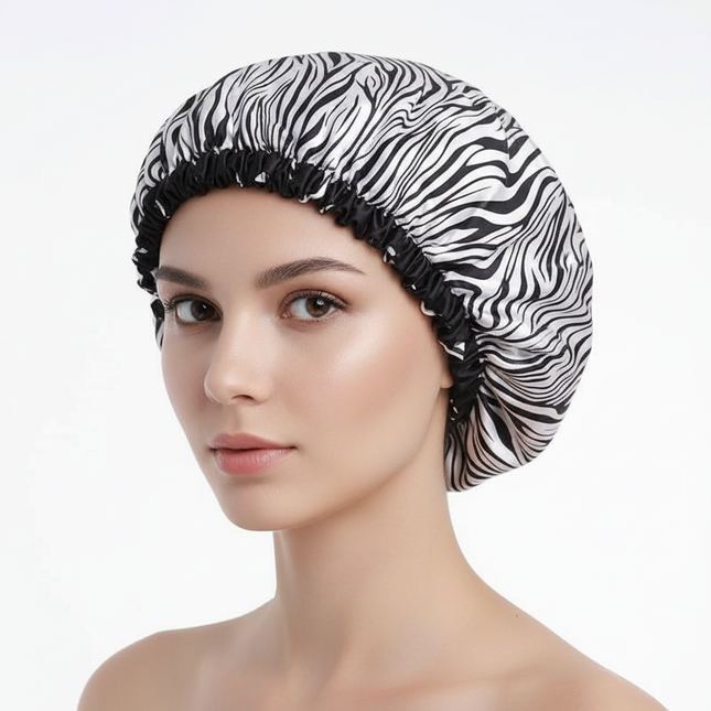 New Satin Hair Caps for Sleeping Women Bath Double Layer Headwear Cover Hat Curly Hair Styling Accessories Hair Cap for Sleeping