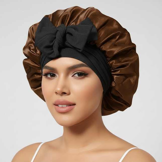 10 Pcs Cheetah-Print Satin Silk Bonnet for Sleeping Cute Bonnet with Long Strap Tie Band Adjustable Sleep Night Cap Hair Bonnet