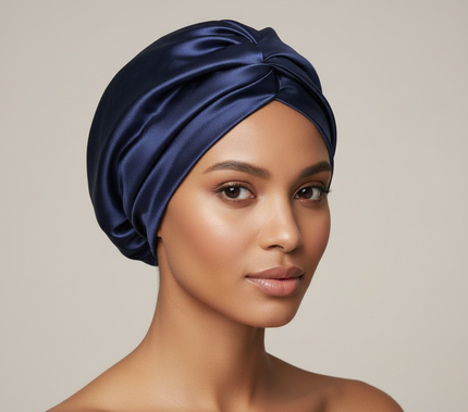 100 Mulberry Silk Turban Bonnets for Women Twisted Sleeping Night Cap 19 Momme Pure Silk Hair Wrap Cap for Curly Ladies Headwrap