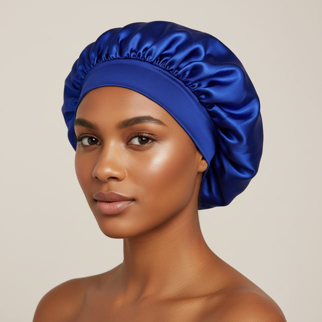 New Women Extra Large Satin Sleep Cap Solid Satin Bonnet Hair Styling Sleep Hat Wrap Shower Cap Beauty Hair Styling Tools