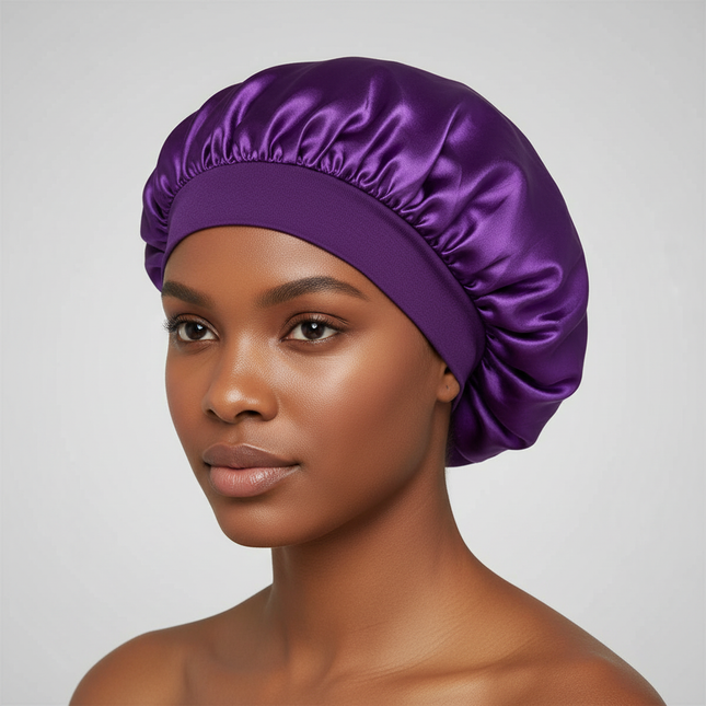 Large Satin Bonnet,Silk Bonnet Hair Wrap for Sleeping, Sleep Cap With Elastic Soft Band, Big Bonnets for Women Hair Care