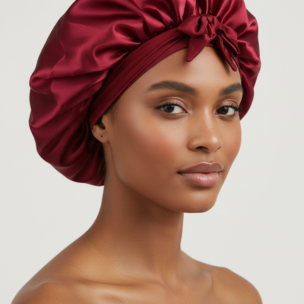 New Silk Bonnet For Sleeping Women Satin Bonnet Hair Bonnet Night Sleep Cap Scarf Wrap For Curly Hair With Tie Band For CurlyHat