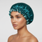 Lady Silk Night Sleep Hats Double Layer Head Cover Fashion Shower Cap Adjustable Silk Satin Bonnet For Women