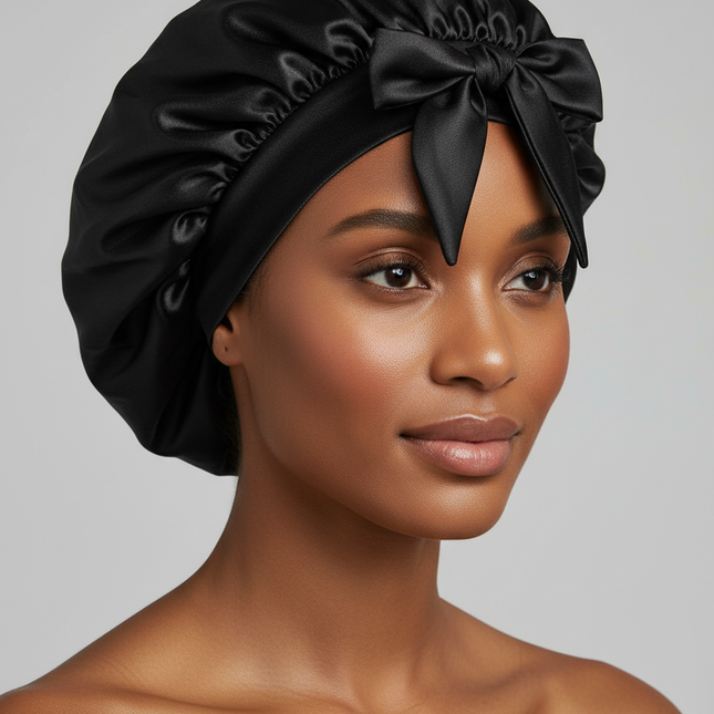 New Silk Bonnet For Sleeping Women Satin Bonnet Hair Bonnet Night Sleep Cap Scarf Wrap For Curly Hair With Tie Band For CurlyHat