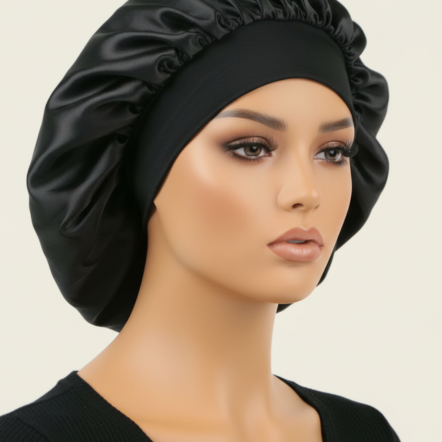 Unisex Head Wrap Elastic Band Bonnet sleep cap Extra Large Satin Silky Bonnet Sleep with Premium Elastic Band
