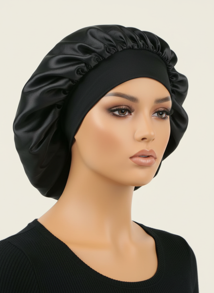 Unisex Head Wrap Elastic Band Bonnet sleep cap Extra Large Satin Silky Bonnet Sleep with Premium Elastic Band