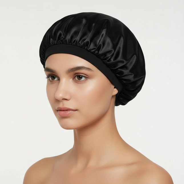New Satin Hair Caps for Sleeping Women Bath Double Layer Headwear Cover Hat Curly Hair Styling Accessories Hair Cap for Sleeping
