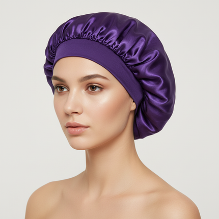 Hair Bonnet For Sleeping Women Wide Brim Sleep Cap Hair Bonnet For Curly Hair Showercap Children Men