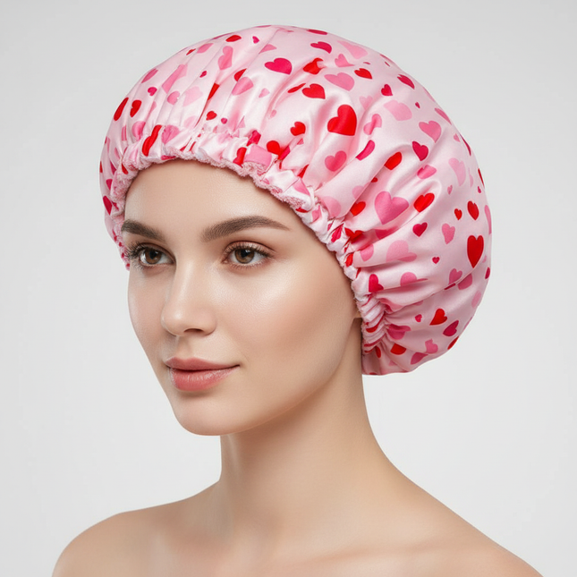 3 in 1 Women Waterproof Shower Cap Adjustable Polyester Absorbent Ultra Fine Fiber Dry Hair Bath Cap Hair Bonnet for Sleeping