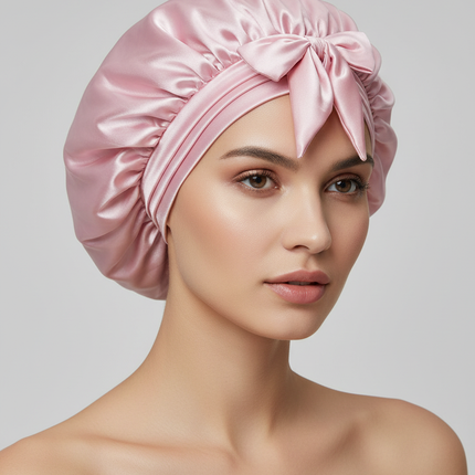 New Silk Bonnet For Sleeping Women Satin Bonnet Hair Bonnet Night Sleep Cap Scarf Wrap For Curly Hair With Tie Band For CurlyHat
